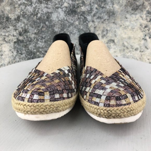 Steven Steve Madden Women's Size 9 Caliee Gold Black Purple Silver Slip On Flats - Picture 2 of 11